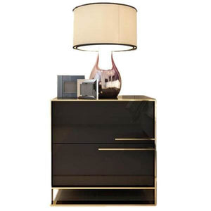 Orly - Two Drawer Modern Nightstand | Bright & Plus.