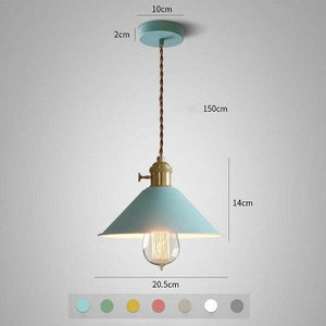 Pastel Coloured Cone Shade Industrial Pendant Light | Bright & Plus.