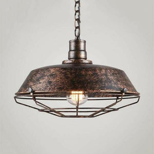 Cotther - Industrial Vintage Metal Cage Hanging Ceiling Pendant Light | Bright & Plus.