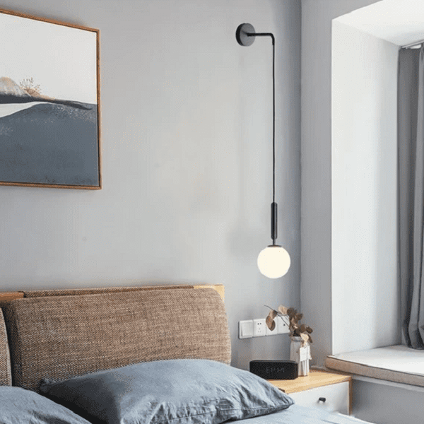 Scandinavian - Modern Glass Ball Wall Lamp | Bright & Plus.