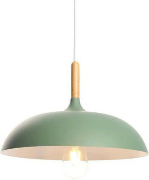 Silke - Modern Style Pendant Lamp in colored aluminum and wood