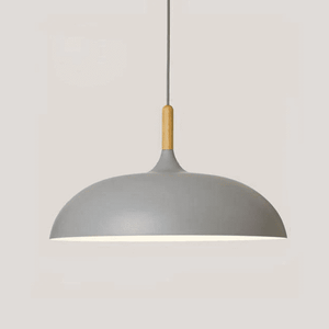 Silke - Modern Style Pendant Lamp in colored aluminum and wood