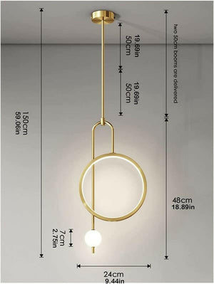 Strom - Gold Ring Pendant Light Modern