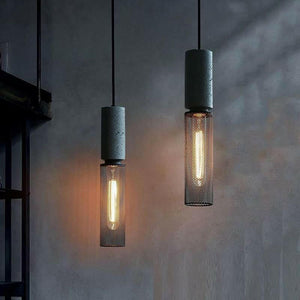Tedwis - Concrete Minimalist Line Industrial Pendant Light