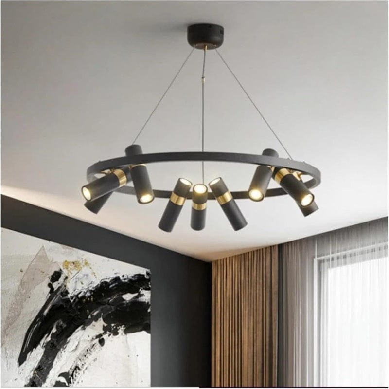 Lemon - Adjustable Black Metal LED Pendant Light for Living Room