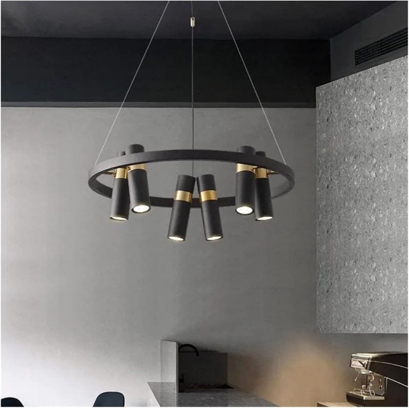 Lemon - Adjustable Black Metal LED Pendant Light for Living Room