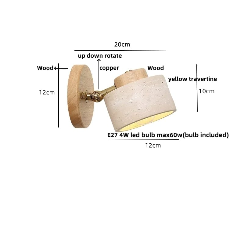Akari - Japandi Wabi Sabi Stone Wall Lamp