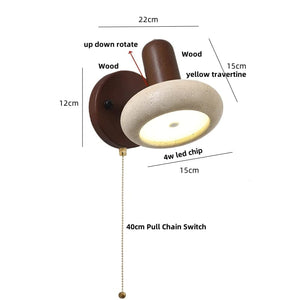 Akari - Japandi Wabi Sabi Stone Wall Lamp