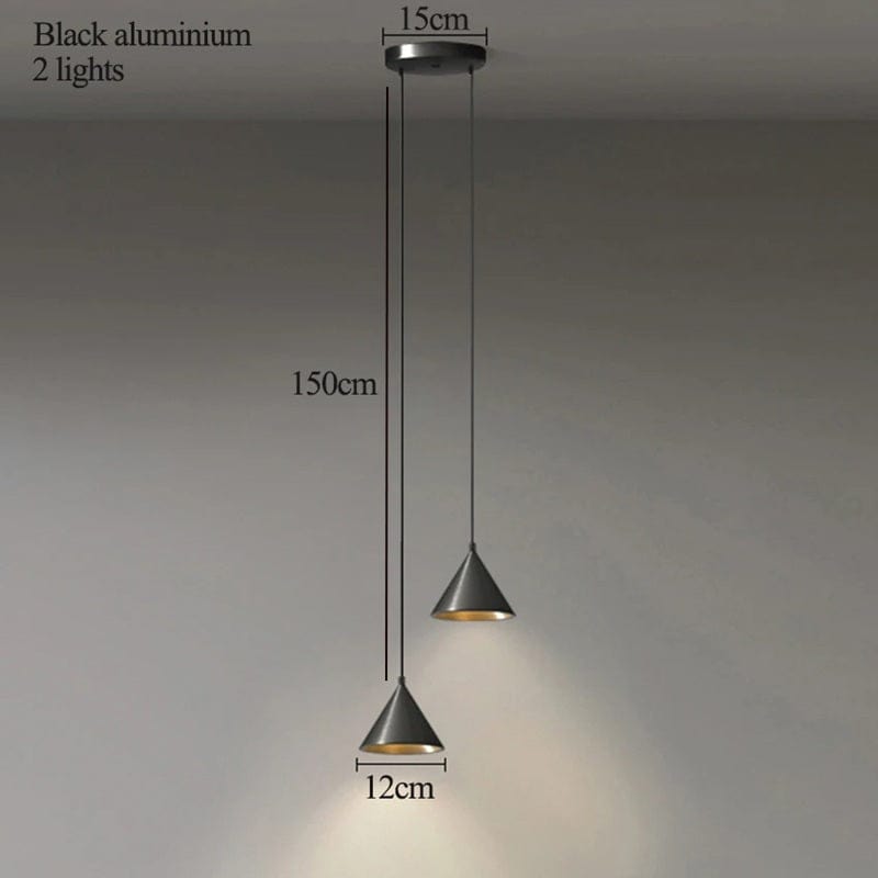 Alma - Nordic Style Conical Aluminum Geometric Pendant Lamp