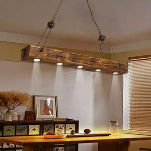 American Retro Loft Wooden Pendant Lamp