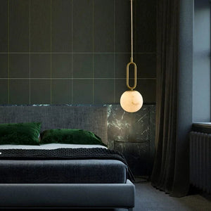 Amica - Modern Marble Ring Ball Pendant Light