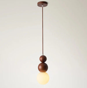 Antique Farmhouse Hanging Kitchen Island Lighting Fixture 6000K - Mid Century Modern LED Pendant Lighting, Japanese StyleSingle Head Small Pendant Light(Wood Color)