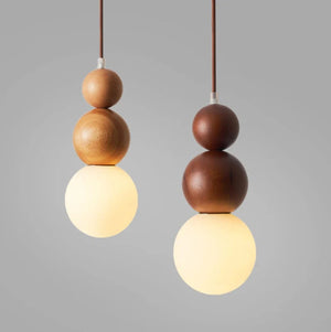 Antique Farmhouse Hanging Kitchen Island Lighting Fixture 6000K - Mid Century Modern LED Pendant Lighting, Japanese StyleSingle Head Small Pendant Light(Wood Color)