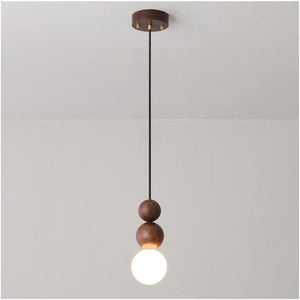 Antique Farmhouse Hanging Kitchen Island Lighting Fixture 6000K - Mid Century Modern LED Pendant Lighting, Japanese StyleSingle Head Small Pendant Light(Wood Color)