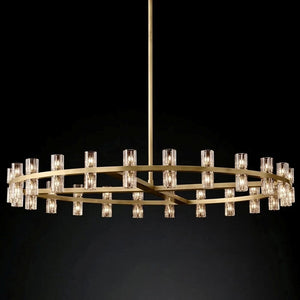 Arcachon - Modern Round LED Chandelier with Clear Glass Shade