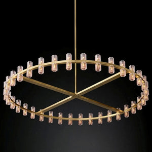 Arcachon - Modern Round LED Chandelier with Clear Glass Shade