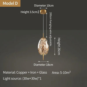 Arvía - Nordic Luxury LED Pendant Lamp – Modern Design in Crystal