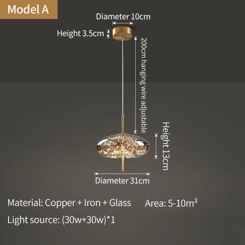 Arvía - Nordic Luxury LED Pendant Lamp – Modern Design in Crystal