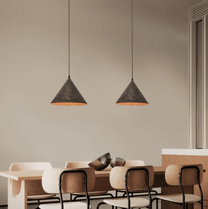 Arvid - Industrial Pendant Lamp with Conical Rust Shade