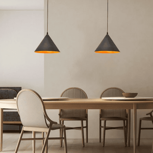 Arvid - Industrial Pendant Lamp with Conical Rust Shade