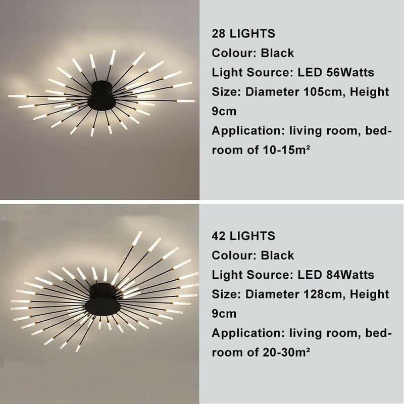 Arvid - Modern Flower Shaped Ceiling Lamp (28/42 heads)