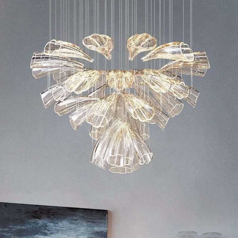 Ase - Modern-Design Crystal Chandelier in the Shape of a Flower