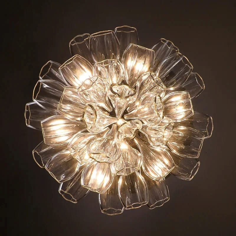 Ase - Modern-Design Crystal Chandelier in the Shape of a Flower