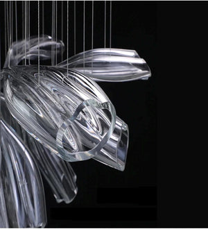 Ase - Modern-Design Crystal Chandelier in the Shape of a Flower