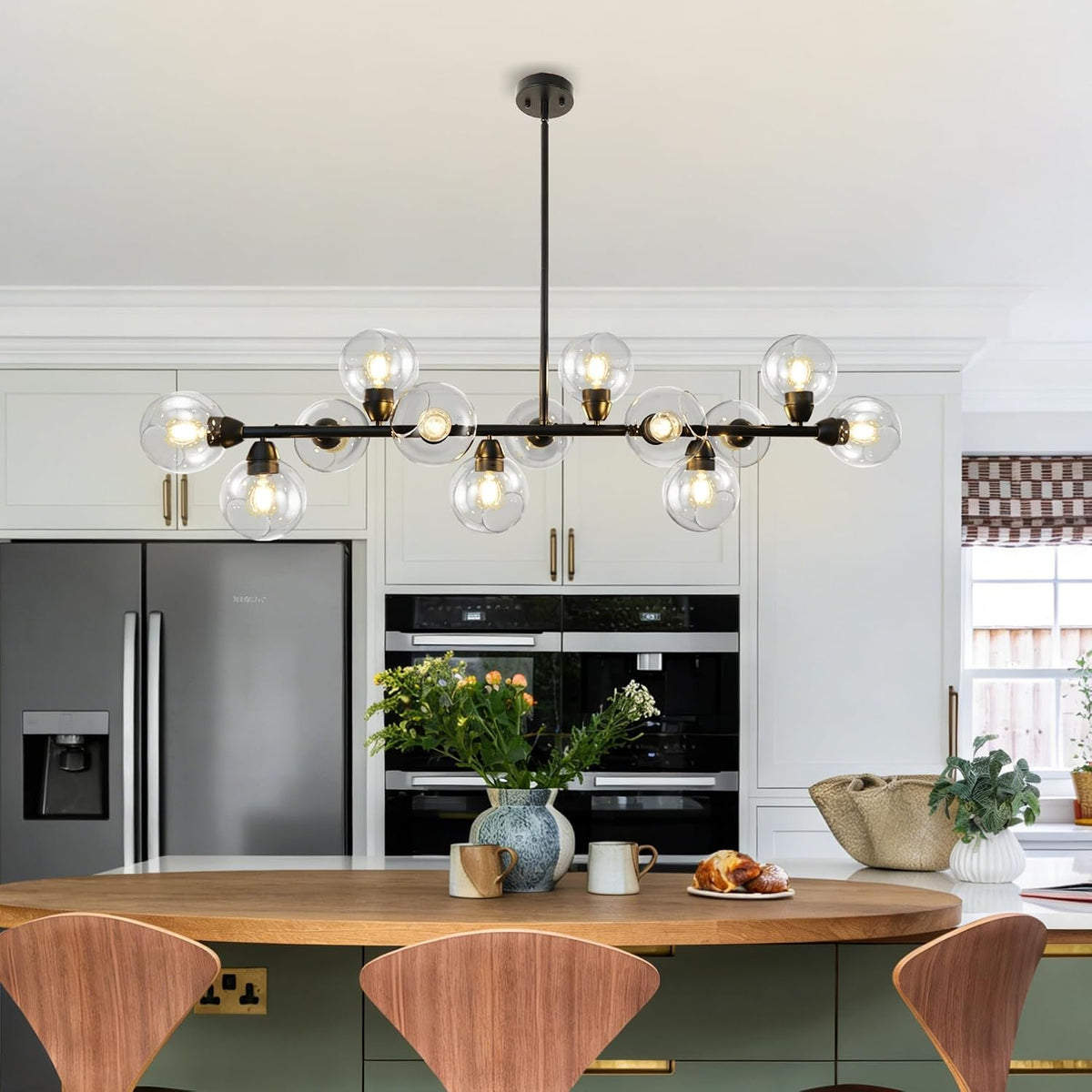 Astral - Linear Chandelier Dining Room 59 Inch Sputnik Island Pendant Light