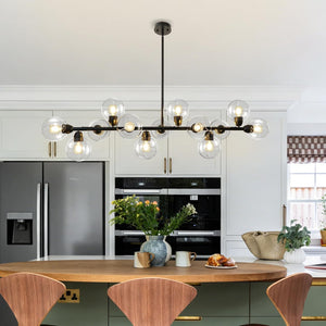 Astral - Linear Chandelier Dining Room 59 Inch Sputnik Island Pendant Light
