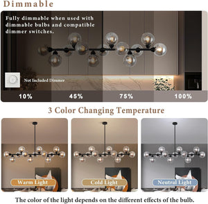 Astral - Linear Chandelier Dining Room 59 Inch Sputnik Island Pendant Light