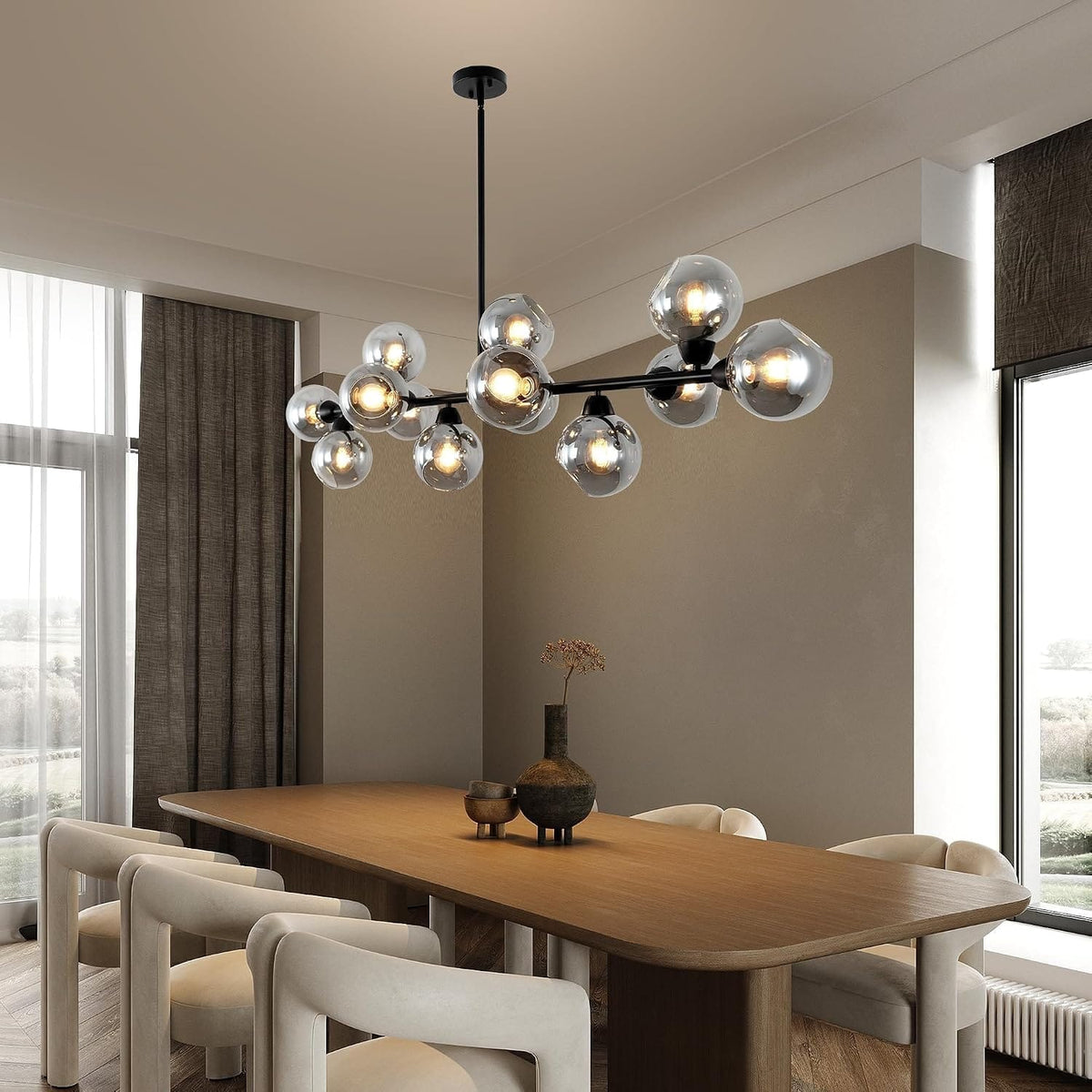 Astral - Linear Chandelier Dining Room 59 Inch Sputnik Island Pendant Light