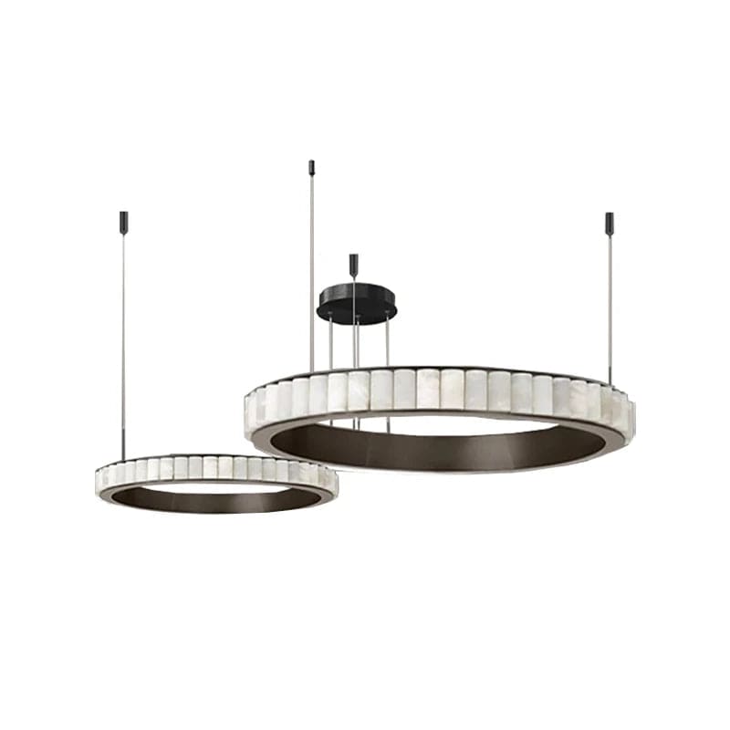 Aurum & Noir - Modern LED Pendant Light Gold and Black Marble Lustre