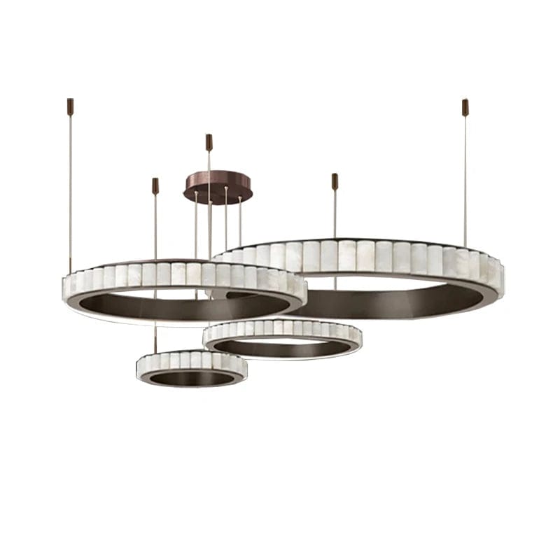 Aurum & Noir - Modern LED Pendant Light Gold and Black Marble Lustre