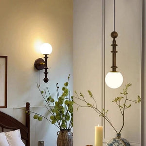 Bader - Vintage Solid Wood Medieval Pendant Lamp