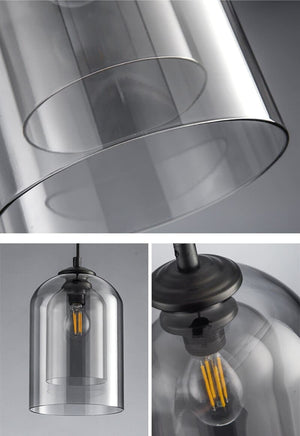 Bent - Nordic Double Glass Pendant Lamp