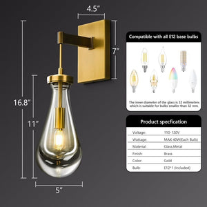 Berit - Modern Luxury Water Drop Wall Lamp Nordic