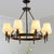 Bjorn - Chandelier with Minimalist Copper Fabric Shade