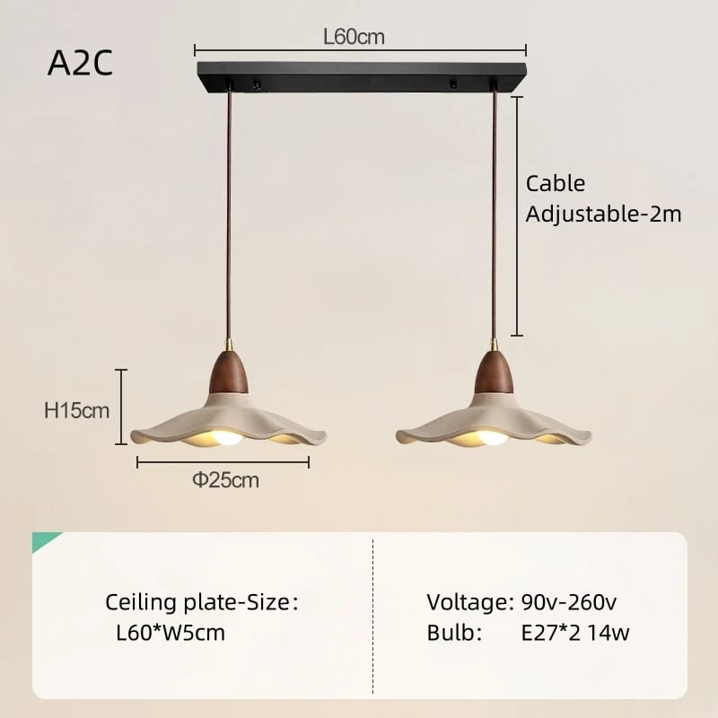 Cement Wave Pendant Light