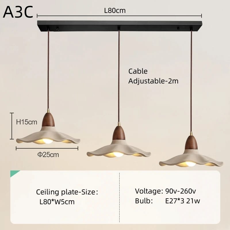 Cement Wave Pendant Light