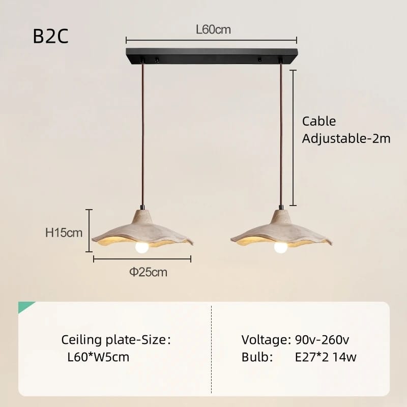 Cement Wave Pendant Light