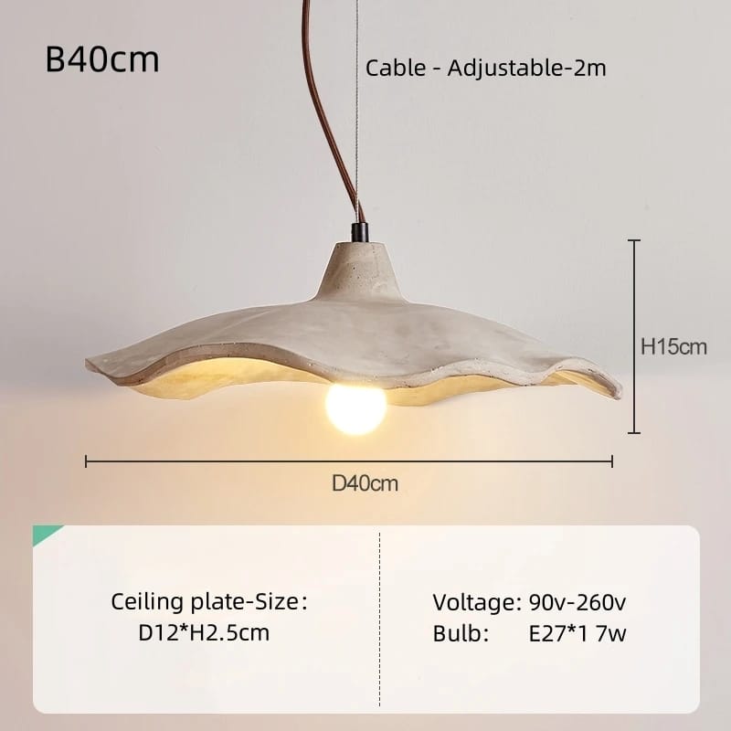 Cement Wave Pendant Light