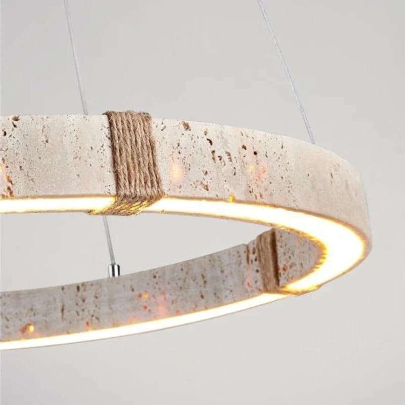 Circle Travertine Pendant Lamp