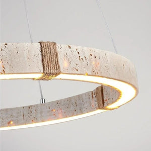 Circle Travertine Pendant Lamp