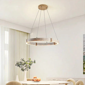 Circle Travertine Pendant Lamp