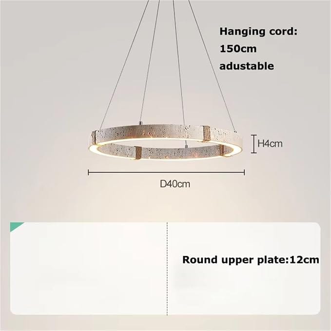 Circle Travertine Pendant Lamp