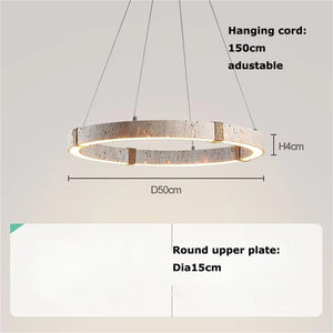 Circle Travertine Pendant Lamp