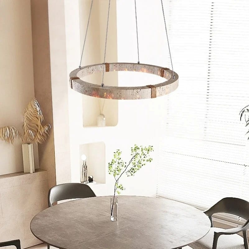 Circle Travertine Pendant Lamp