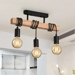Creative Industrial Retro Style Solid Wood Lamp