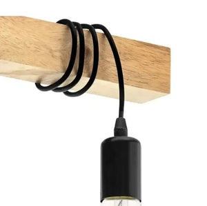 Creative Industrial Retro Style Solid Wood Lamp